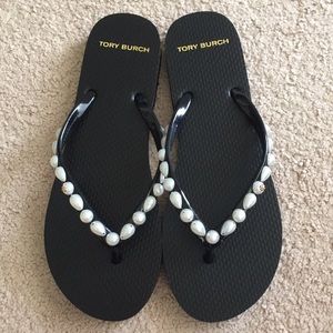 NWOT Tory Burch Embellished Flip Flops sz 8